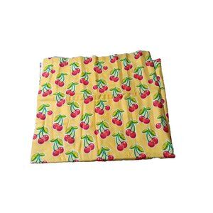 Waverly Sewing Fabric Yellow w/ Red Cherries on  .5 yd x 42"